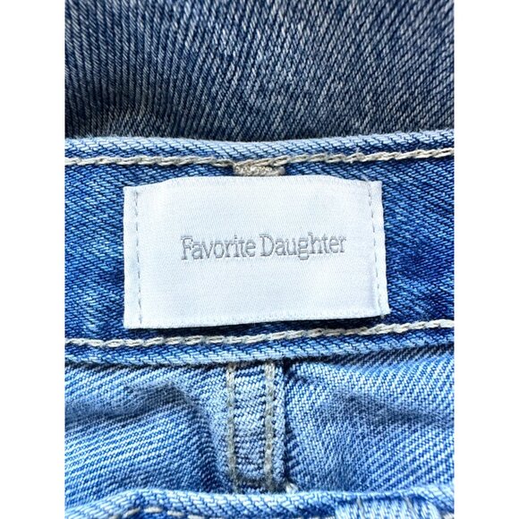 Favorite Daughter The Tommy Mid-Rise Light Wash Embroidered Denim Jeans Women's - Picture 7 of 10